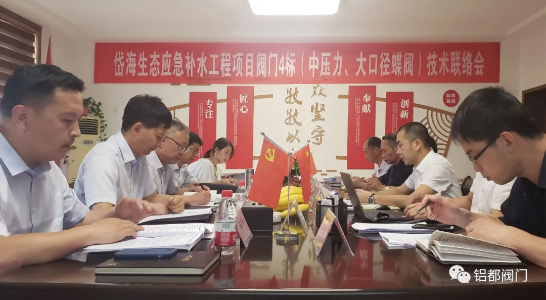铝都阀门 | 岱海生态应急补水工程项目技术联络会
