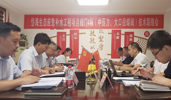 铝都阀门 | 岱海生态应急补水工程项目技术联络会