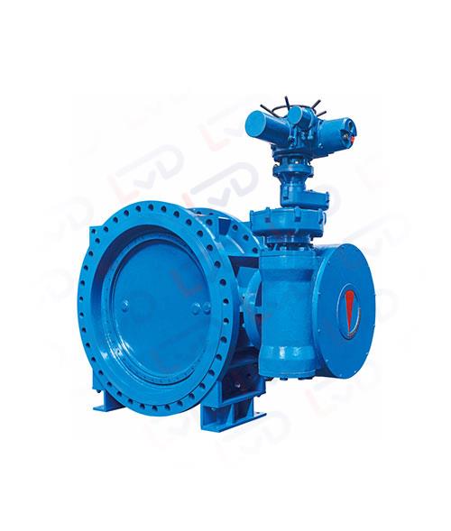 Triple-eccentric metal hard-sealing flange butterfly valve 
