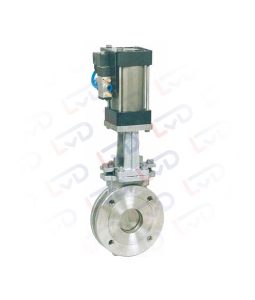 Pneumatic knife gate valve