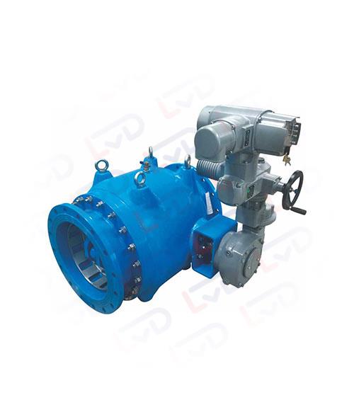 Piston type flow regulating valve 
