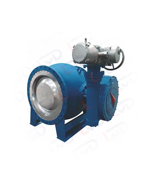 Side-mounted eccentric semi-ball valve 